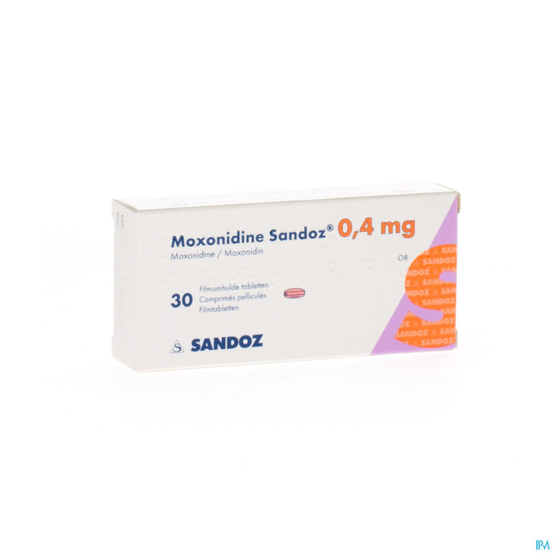 Moxonidine sandoz comp 30 x 0,4 mg