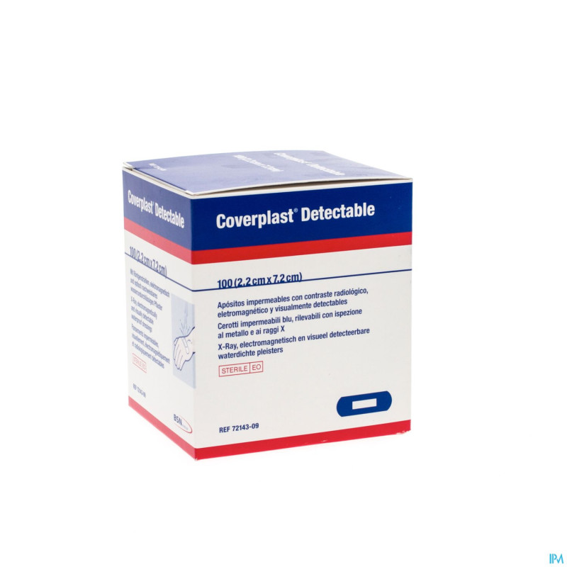 Coverplast detectable pans urgence   2,2x7,2cm 100