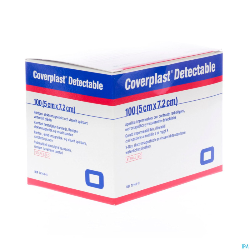 Coverplast detectable pans urgence   5,0x7,2cm 100