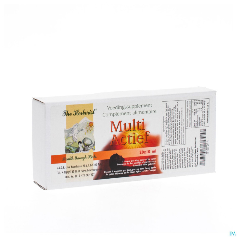 Herborist multi actief    amp 20x10ml  0733