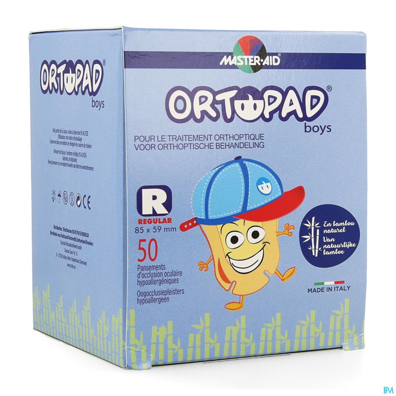Ortopad regular for boys compresse ocul.  50 73324