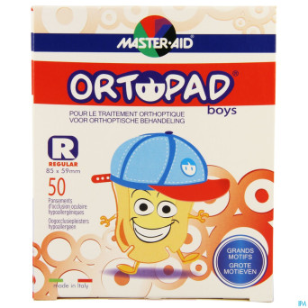 Ortopad regular for boys compresse ocul.  50 73324