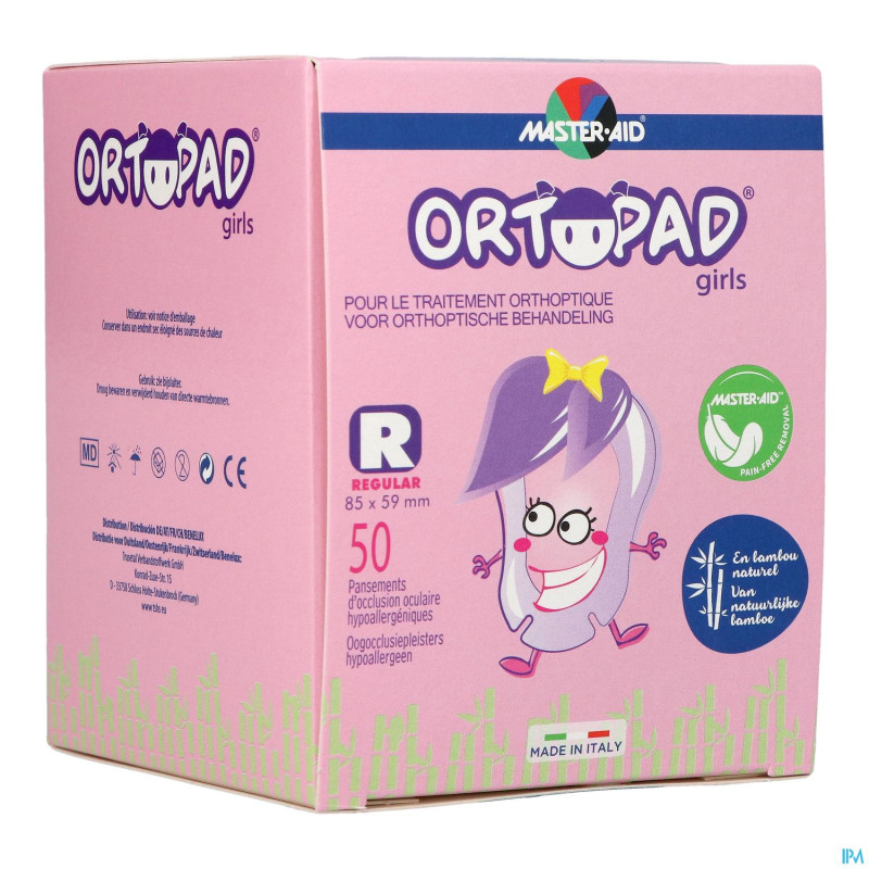 Ortopad regular for girls compresse ocul. 50 73224