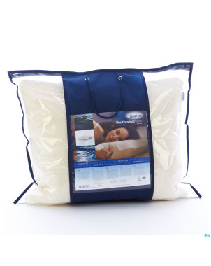 Tempur coussin comfort+ housse velours    60x50cm