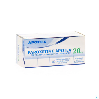 Paroxetine apotex comp 60 x 20 mg