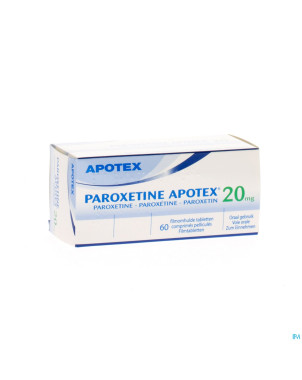 Paroxetine apotex comp 60 x 20 mg