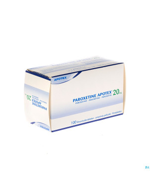 Paroxetine apotex comp 100 x 20 mg