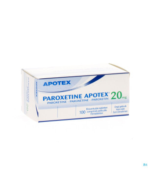 Paroxetine apotex comp 100 x 20 mg
