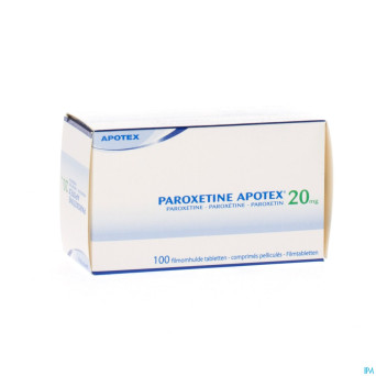 Paroxetine apotex comp 100 x 20 mg