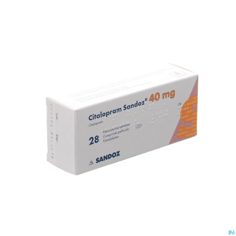 Citalopram sandoz comp 28 x 40 mg