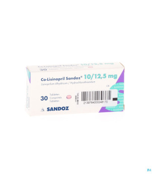 Co lisinopril sandoz comp  30 x 10/12.5 mg