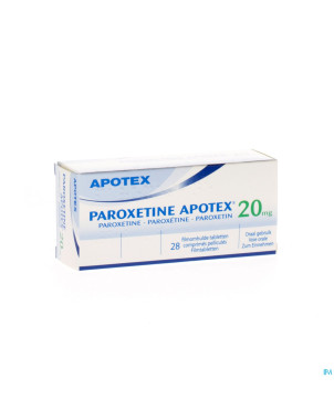 Paroxetine apotex comp 28 x 20 mg