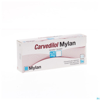 Carvedilol mylan comp pell 56 x  6,25 mg