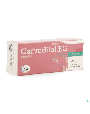 Carvedilol eg 6,25mg comp 56x6,25mg