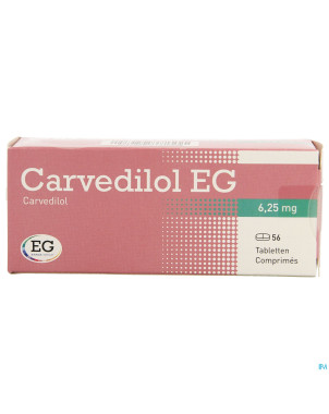 Carvedilol eg 6,25mg comp 56x6,25mg