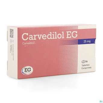 Carvedilol eg 25,00mg comp 56x25,00mg