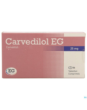 Carvedilol eg 25,00mg comp 56x25,00mg