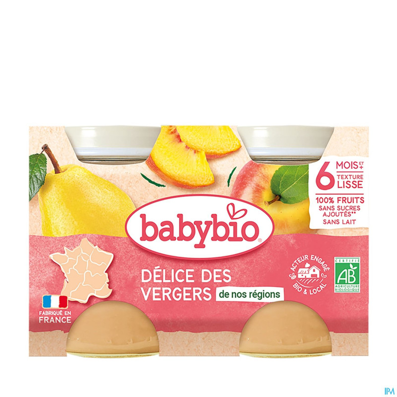 Babybio petit pot delice fruit    2x130g