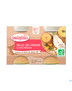 Babybio petit pot delice fruit    2x130g