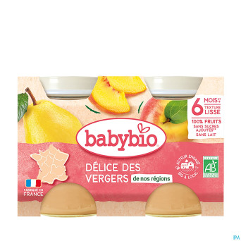 Babybio petit pot delice fruit    2x130g