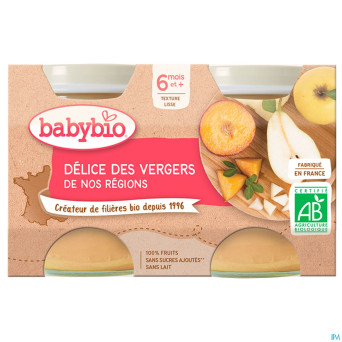 Babybio petit pot delice fruit    2x130g