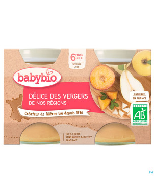 Babybio petit pot delice fruit    2x130g