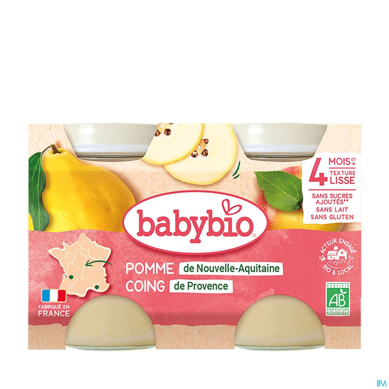 Babybio petit pot pomme-coing    2x130g