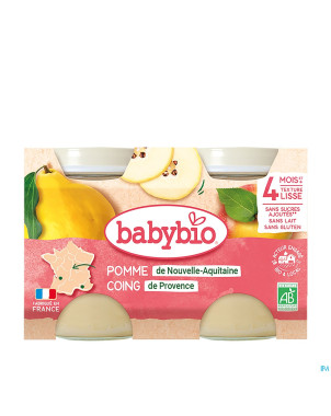 Babybio petit pot pomme-coing    2x130g
