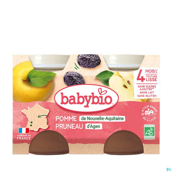 Babybio petit pot pomme-pruneaux    2x130g