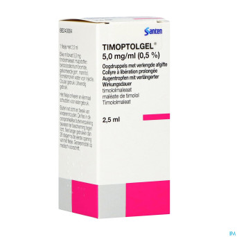 Timoptolgel 5,0 mg/ml 0,50% 2,5 ml