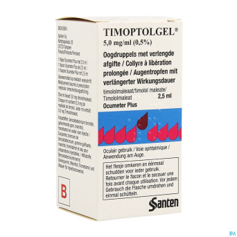 Timoptolgel 5,0 mg/ml 0,50% 2,5 ml