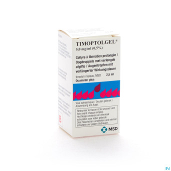 Timoptolgel 5,0 mg/ml 0,50% 2,5 ml