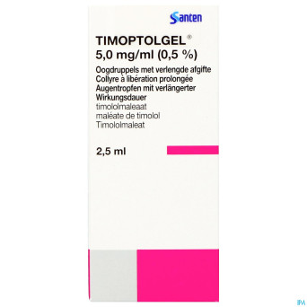 Timoptolgel 5,0 mg/ml 0,50% 2,5 ml