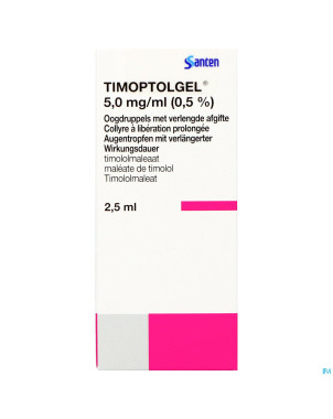 Timoptolgel 5,0 mg/ml 0,50% 2,5 ml