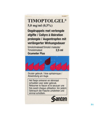 Timoptolgel 5,0 mg/ml 0,50% 2,5 ml