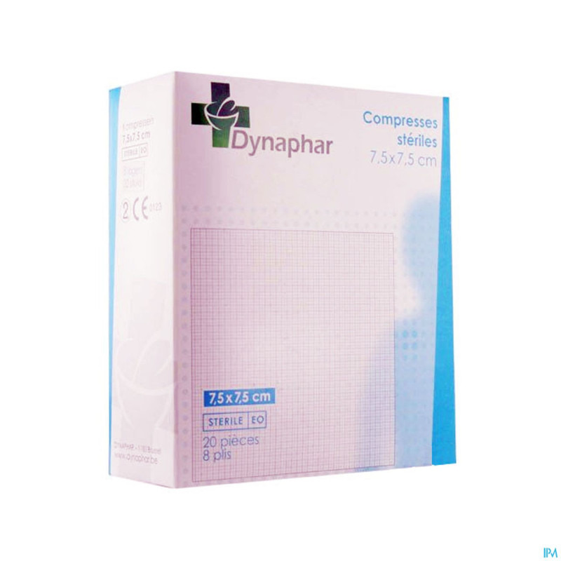 Dynaphar compresse 8pl    7,5x 7,5cm 20 35203