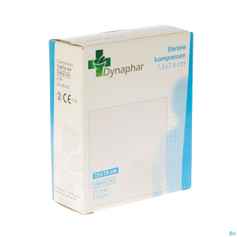 Dynaphar compresse 8pl    7,5x 7,5cm 20 35203