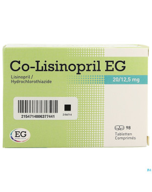 Co lisinopril eg 20/12,5 mg tabl 98