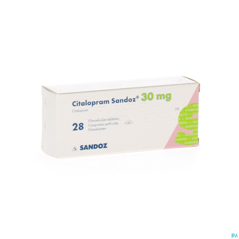 Citalopram sandoz comp 28 x 30 mg