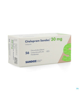 Citalopram sandoz comp 56 x 30 mg