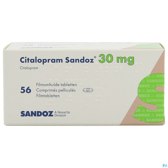 Citalopram sandoz comp 56 x 30 mg