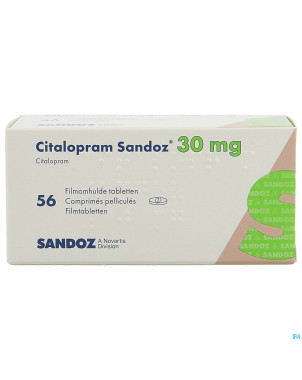 Citalopram sandoz comp 56 x 30 mg