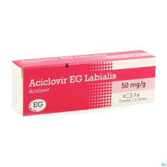 Aciclovir eg labialis creme 2gr