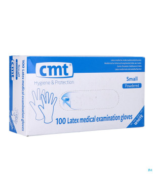 Cmt gants latex blanc lp    s 100