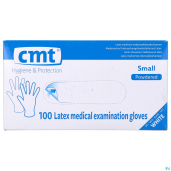 Cmt gants latex blanc lp    s 100