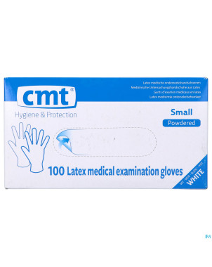 Cmt gants latex blanc lp    s 100