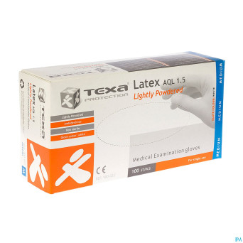 Cmt gants latex blanc lp    m 100