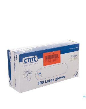 Cmt gants latex blanc lp    xl 100