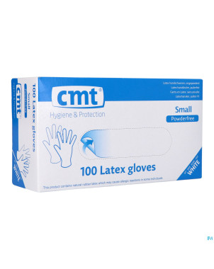 Cmt gants latex blanc pf    s 100