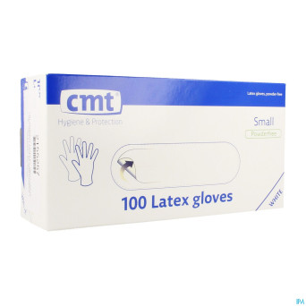Cmt gants latex blanc pf    s 100